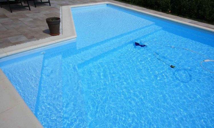 Couleurs PVC armée pour piscine - Bleu