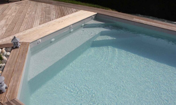 Couleurs PVC armée pour piscine - Gris clair